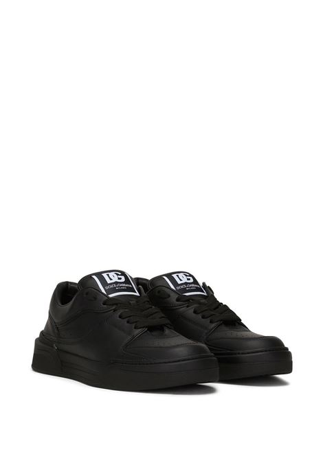 black nappa leather Roma low-top sneakers featuring DG logo  DOLCE & GABBANA | CS2036-A106580999